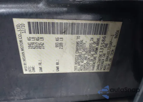 2011 Nissan Altima S from USA, damaged, VIN 1N4AL2AP2BC135586